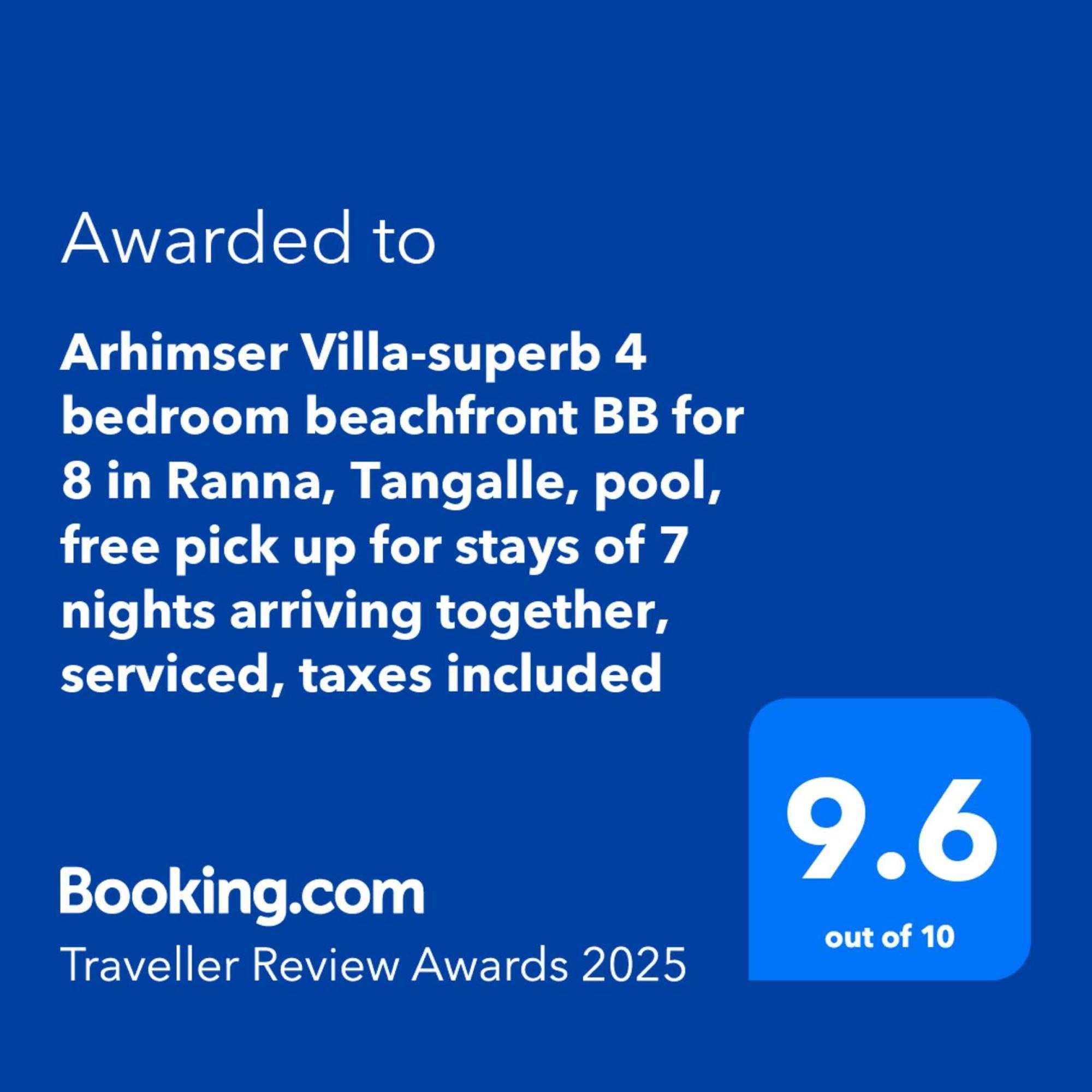 Arhimser Villa: Beachfront Bliss with Pool in Tangalle Exterior photo